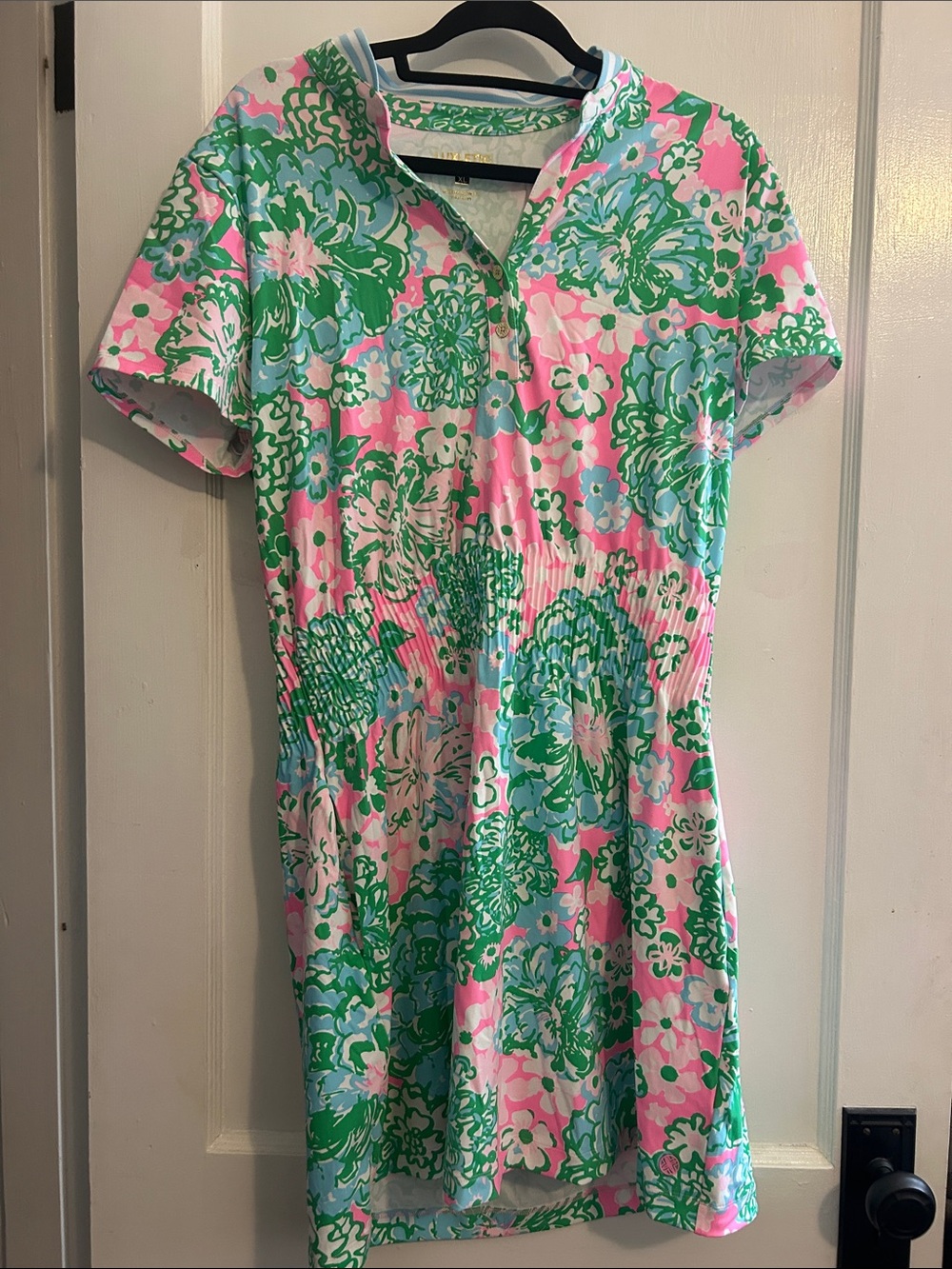 Lilly Pulitzer Pink, Green & Blue Floral Kids Footie Dress